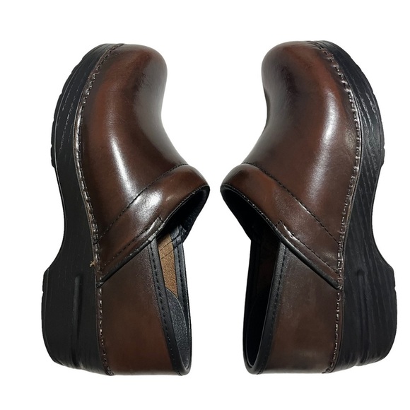 Dansko Professional Leather Clog Brown Size 37 Reinforced Toe - Picture 8 of 10